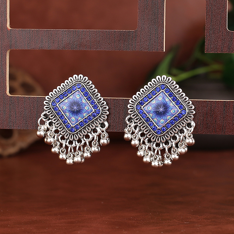Ethnic Indian Fashion - Vintage العرقية الفضة اللون ساحة سبيكة