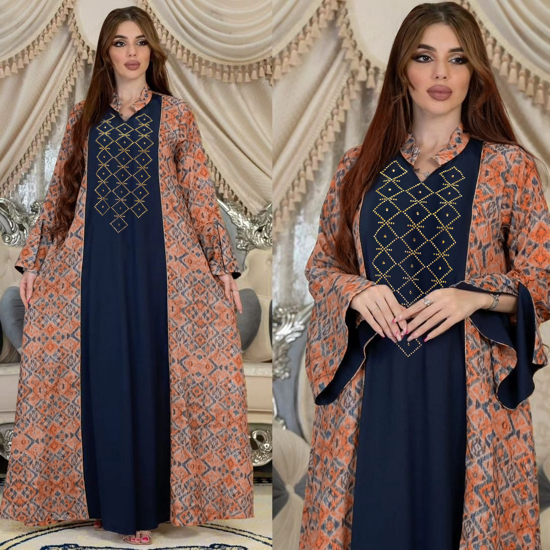 Ethnic Fashion In Dubai - Xqy500264 ملابس عرقية، عباءة أنيقة مطبوعة