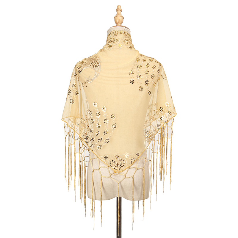 وشاح مثلث نسائي بتصميم ريش الط - مراجعة Ethnic Fashion Sale وسعره